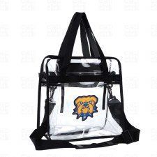 Fisk University Bulldog Mascot Clear Zippered Totebag