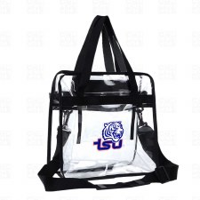 Tennessee State University Tiger Mascot Clear Zippered Totebag