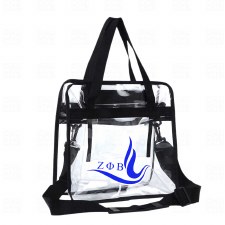 Zeta Phi Beta Dove Clear Zippered Totebag
