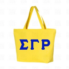 Sigma Gamma Rho Colors Jumbo Zipper Tote Bag