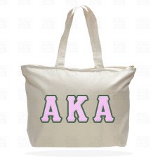 Alpha Kappa Alpha Zipper Tote Bag
