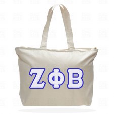 Zeta Phi Beta Zipper Tote Bag