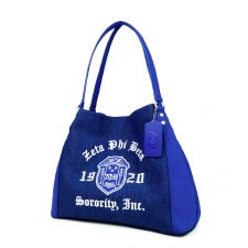 Zeta Phi Beta Denim Purse