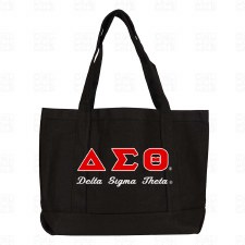 Delta Sigma Theta Canvas Shopping Tote