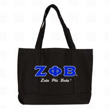 Zeta Phi Beta Canvas Shopping Tote