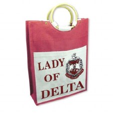 Delta Sigma Theta Lady Jute Bag