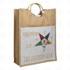 Order of the Eastern Star Lady Pocket Jute Bag