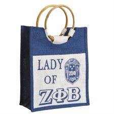 Zeta Phi Beta Lady Pocket Jute Bag