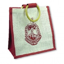 Delta Sigma Theta Shield Mini Jute Bag