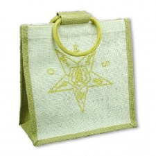 Order of the Eastern Star Shield Mini Jute Bag