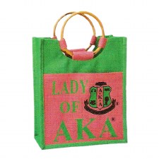 Alpha Kappa Alpha Mini Lady Jute Bag