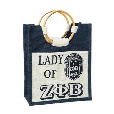 Zeta Phi Beta Mini Lady Jute Bag