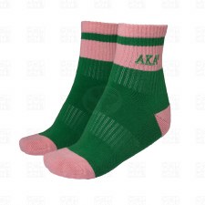 Alpha Kappa Alpha Embroidered Letters Quarter Ankle Socks