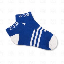 Zeta Phi Beta Striped Ankle Socks