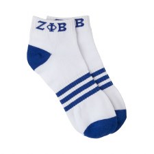 Zeta Phi Beta Striped Ankle Socks