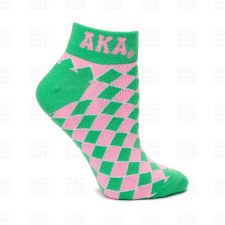 Alpha Kappa Alpha Sorority Argyle Socks