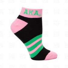 Alpha Kappa Alpha Color Footie Socks