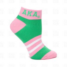 Alpha Kappa Alpha Color Footie Socks