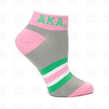 Alpha Kappa Alpha Color Footie Socks