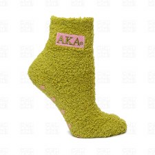 Alpha Kappa Alpha Fuzzy Gripper Socks