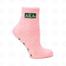 Alpha Kappa Alpha Fuzzy Gripper Socks