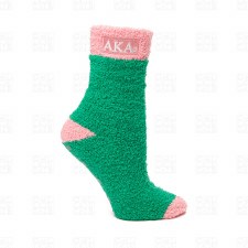 Alpha Kappa Alpha Fuzzy Long Gripper Socks