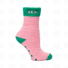 Alpha Kappa Alpha Fuzzy Long Gripper Socks