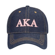 Alpha Kappa Alpha Denim Felt Letters Cap