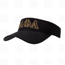 Alpha Phi Alpha Embroidered Letters Black Visor