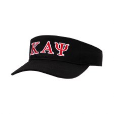 Kappa Alpha Psi Embroidered Letters Black Visor