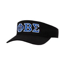 Phi Beta Sigma Embroidered Letters Black Visor