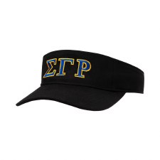 Sigma Gamma Rho Embroidered Letters Black Visor