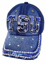 Tennessee State University Rhinestone Letters Distressed Cap