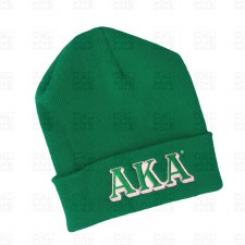 Alpha Kappa Alpha Green Folded Beanie