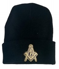 Mason Black Folded Beanie