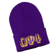 Omega Psi Phi Purple Folded Beanie