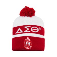 Delta Sigma Theta Red Crest Folded Beanie