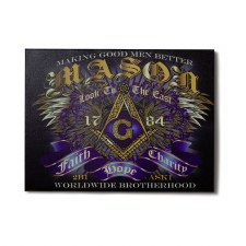 Mason Canvas Shield Art