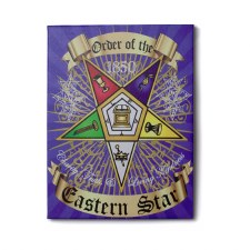 Order of the Eastern Star Canvas Shield Art