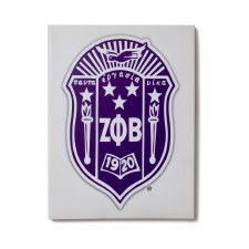 Zeta Phi Beta Canvas Shield Art