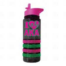 Alpha Kappa Alpha Bling Water Bottle