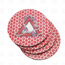 Delta Sigma Theta Delta Violets Coaster Set