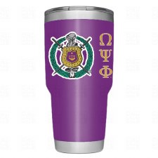 Omega Psi Phi 40oz. Crest Steel Tumbler