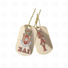 Sigma Alpha Iota Letters & Crest Double-Sided Dog Tag