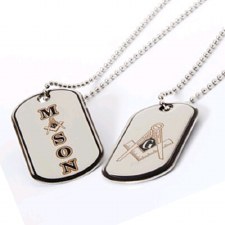 Mason Reversible Silver Dog Tag