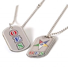 Order of the Eastern Star Reversible Silver Dog Tag