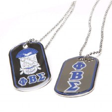 Phi Beta Sigma Reversible Silver Dog Tag