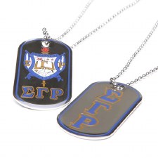 Sigma Gamma Rho Reversible Silver Dog Tag