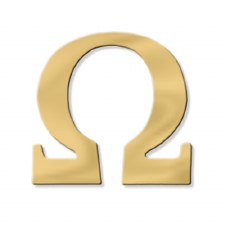 Omega Psi Phi Mascot Gold Omega Letter Lapel Pin