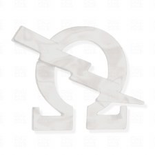 Omega Psi Phi Silver Omega & Bolt Lapel Pin